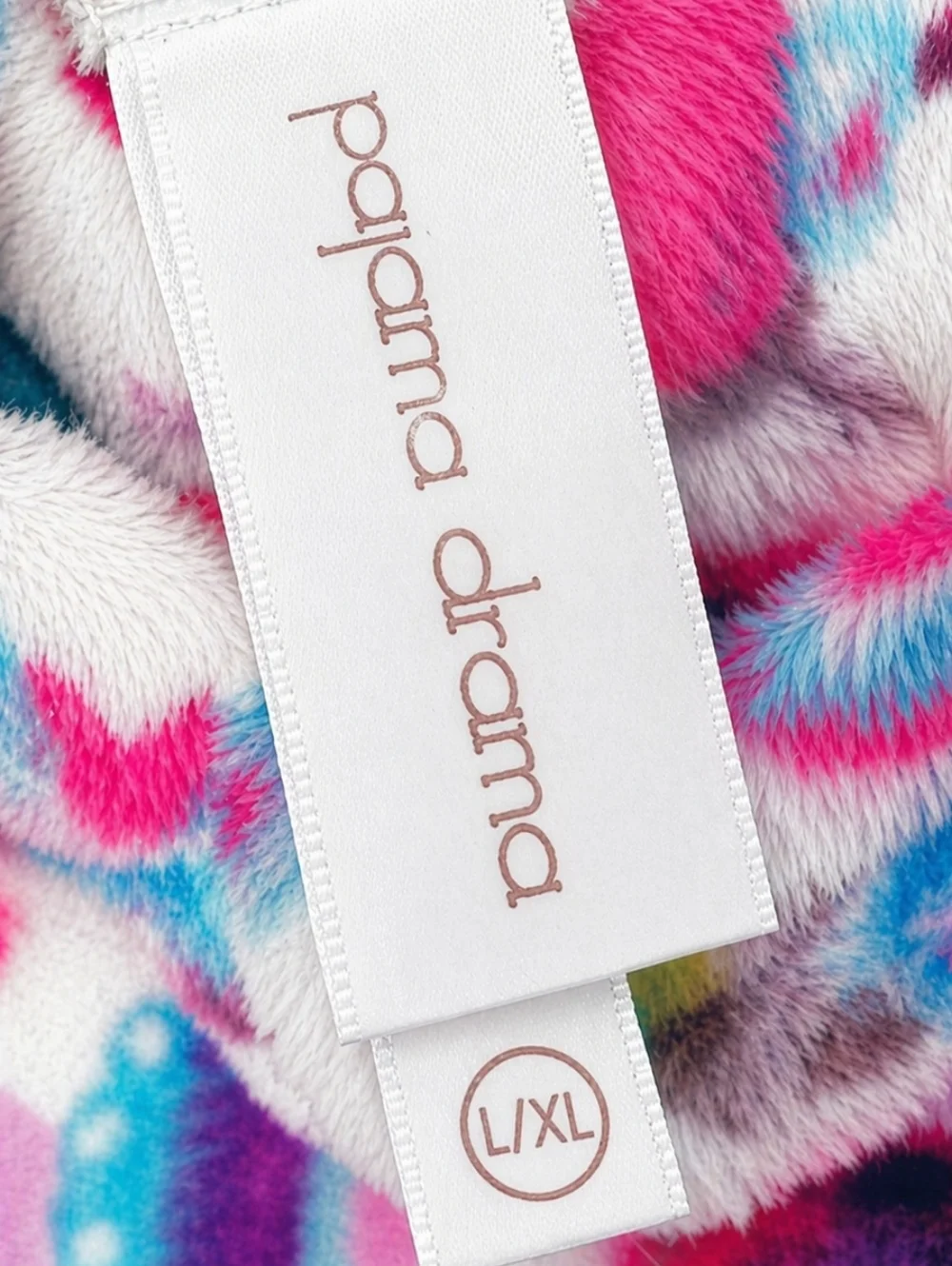 Pajama Drama Pink Owl Plush Bath Wrap Robe L Velcro Spa - Picture 5 of 5